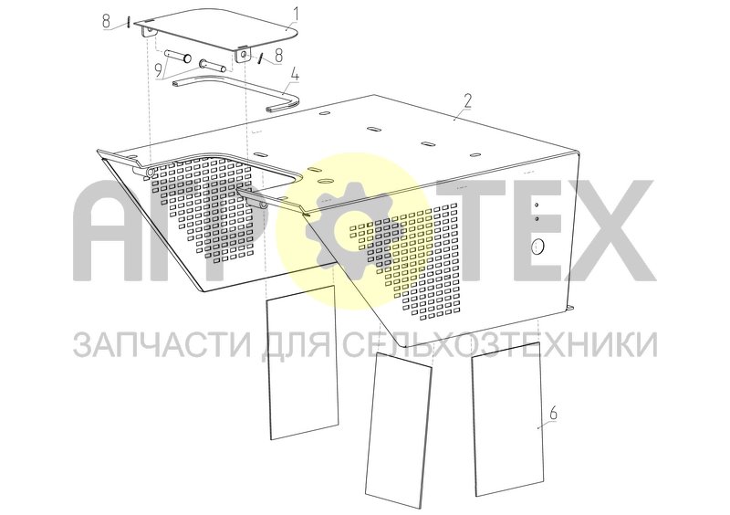 Чертеж Кожух в сборе (МРУ-1.07.070)